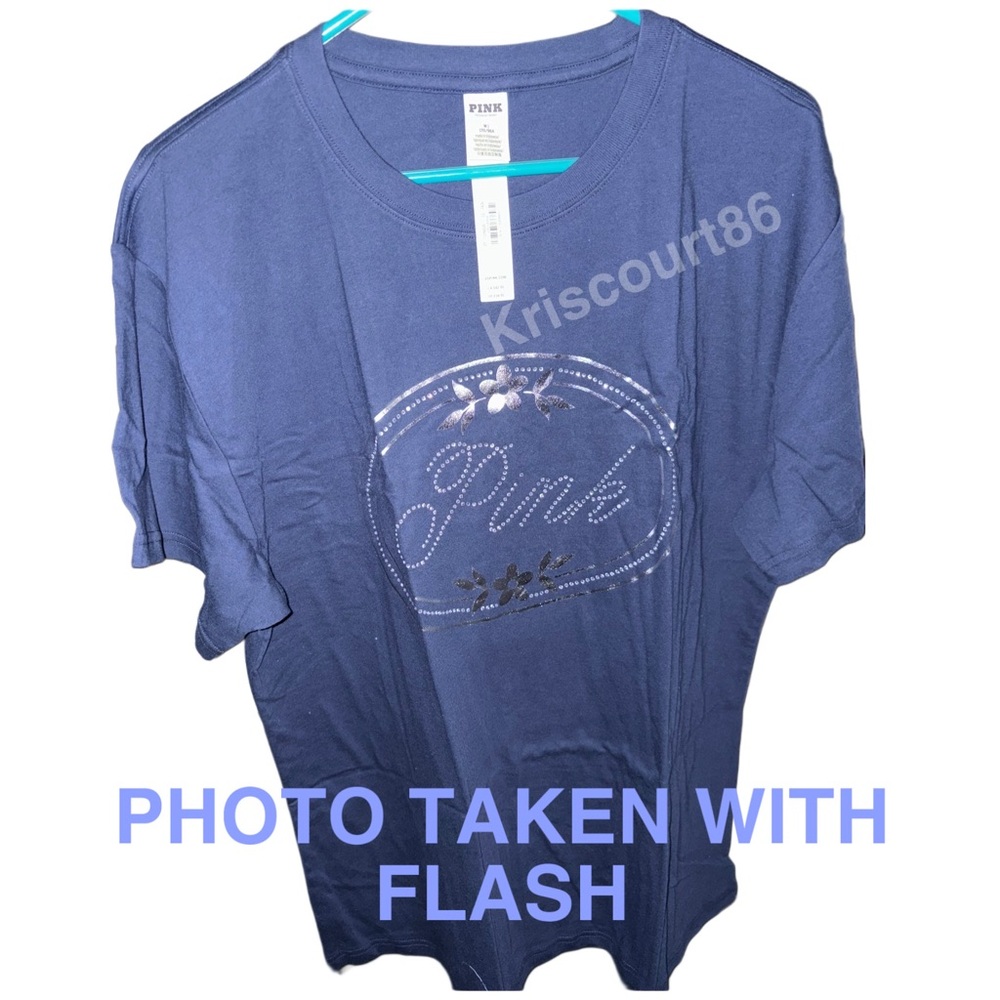 VSPINK Bling Navy Blue Limited Edition Tee NEW WITH TAGS - Picture 7 of 17